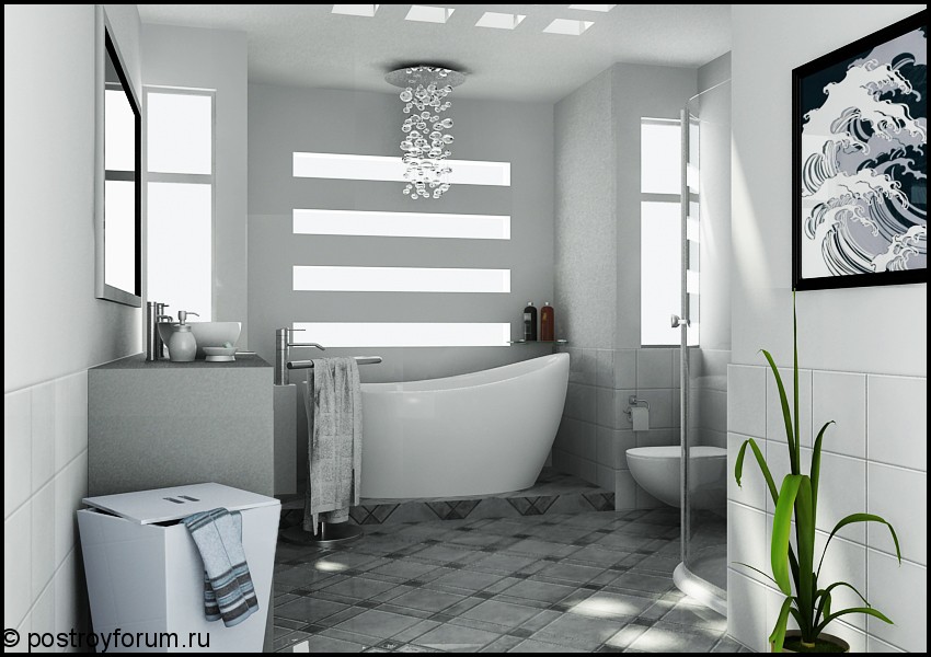 Дизайн небольшой ванной комнаты