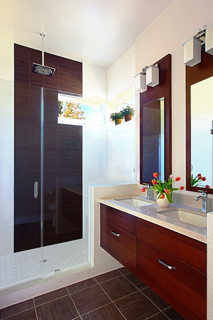 Дизайн ванной комнаты в шоколадных цветах