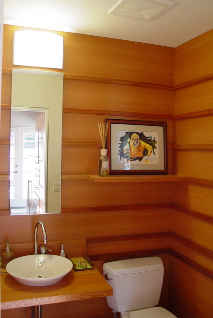 Фото ванной комнаты в коричневых цветах.