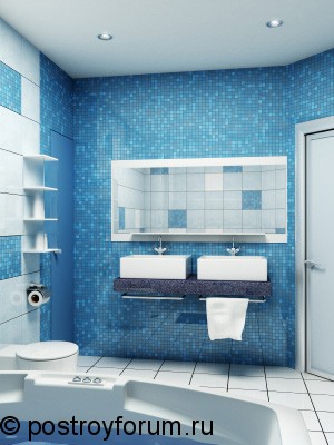 мозаика в ванной комнате фото