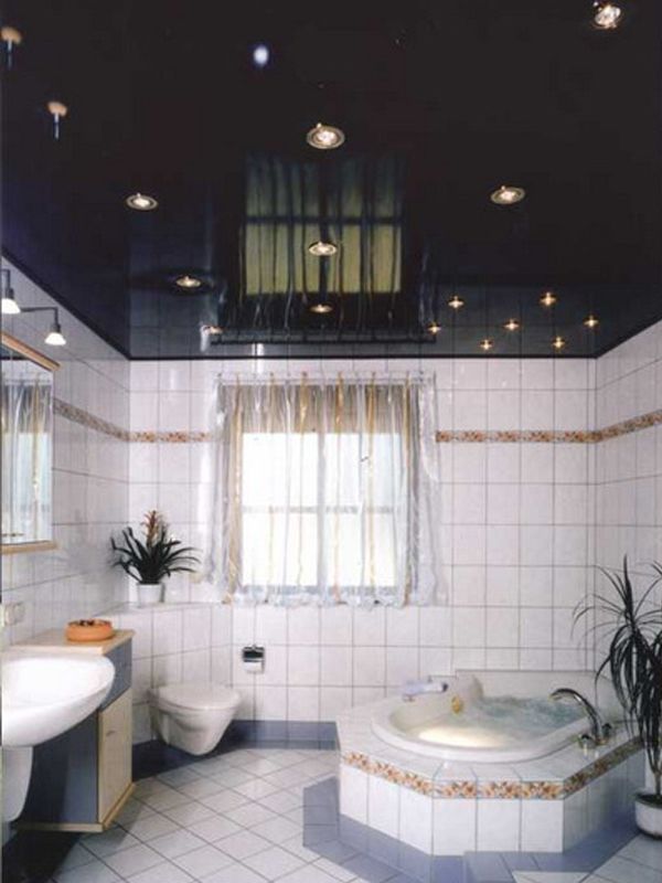навесные потолки в ванной