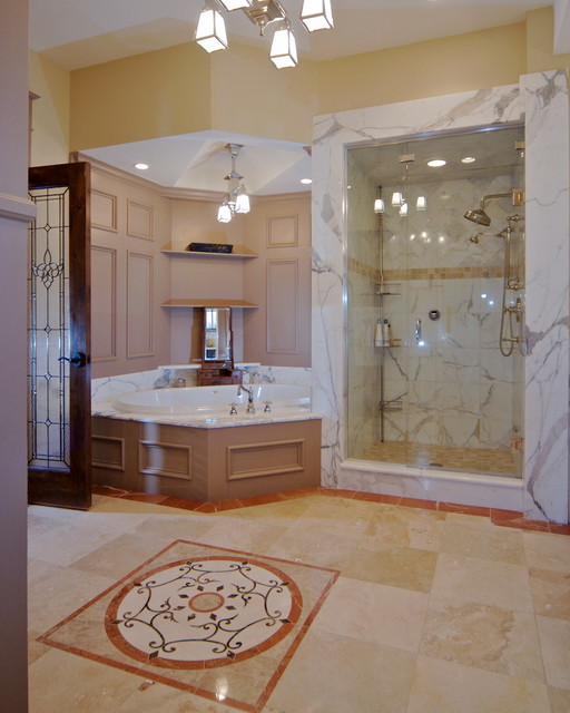 Современный дизайн ванной комнаты в пастельных тонах.