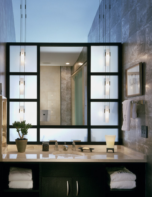 Современный интерьер ванной в стиле арт-деко