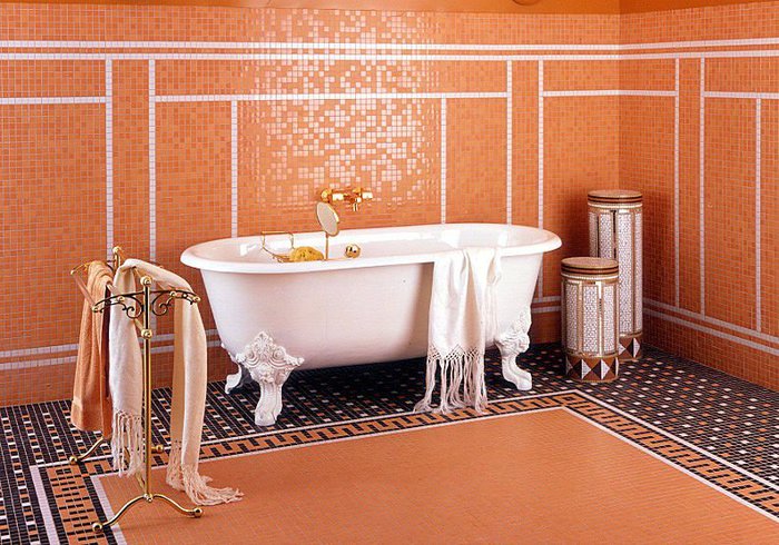 дизайн ванной комнаты мозаика