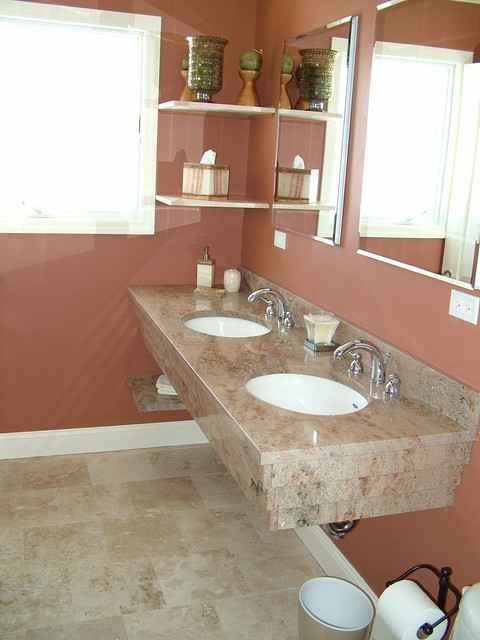 Фото классического стиля оформления для ванной комнаты.