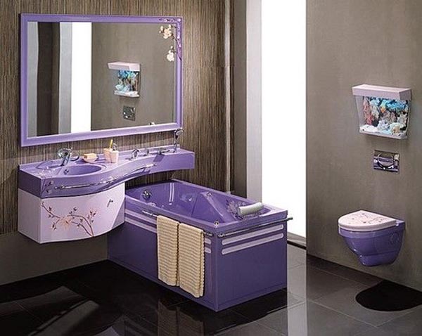 ванная комната фиолетовая фото