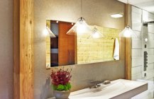 Удивительный дизайн ванной комнаты в приятных цветах